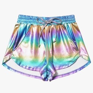 Metallic Drawstring Shorts - Size M - NWT